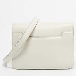 Pre Owned Tom Ford White Leather Small Natalia Crossbody Bag
