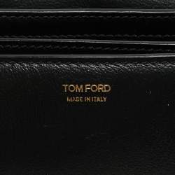 Pre Owned Tom Ford Black Leather Large Natalia Shoulder Bag