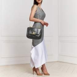 Pre Owned Tom Ford Black Leather Tara Chain Shoulder Bag