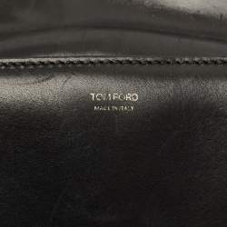 Pre Owned Tom Ford Black Leather Tara Chain Shoulder Bag