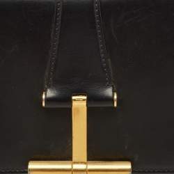 Pre Owned Tom Ford Black Leather Tara Chain Shoulder Bag