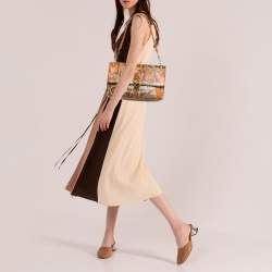 Pre Owned Tom Ford Orange/Cream Python Carine Shoulder Bag