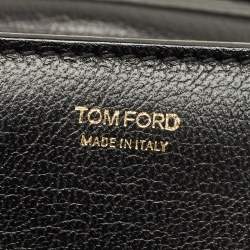 Pre Owned Tom Ford Black Leather Large Natalia Shoulder Bag