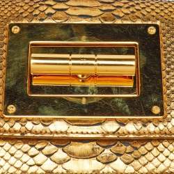 مملوكة مسبقًا حقيبة كروس توم فورد ناتاليا بايثون ذهبي ميتاليك سلسلة