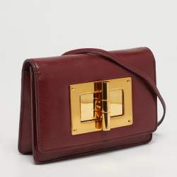 Pre Owned Tom Ford Natalia Red Leather Crossbody Bag