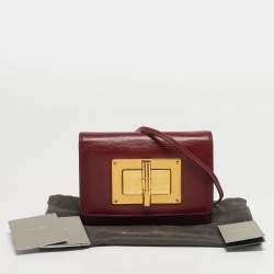 Pre Owned Tom Ford Natalia Red Leather Crossbody Bag