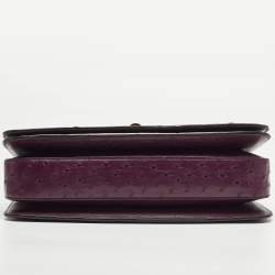 مملوكة مسبقًا Tom Ford Natalia Large Purple Ostrich Shoulder Bag