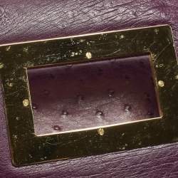 مملوكة مسبقًا Tom Ford Natalia Large Purple Ostrich Shoulder Bag