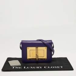 Pre Owned Tom Ford Natalia Small Purple Leather Shoulder Bag