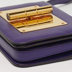 Pre Owned Tom Ford Natalia Small Purple Leather Shoulder Bag