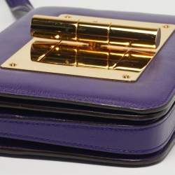 Pre Owned Tom Ford Natalia Small Purple Leather Shoulder Bag
