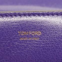 Pre Owned Tom Ford Natalia Small Purple Leather Shoulder Bag