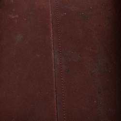 Pre Owned حقيبة يد توم فورد جلد أحمر داكن للتسوق