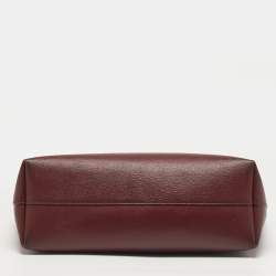 Pre Owned حقيبة يد توم فورد جلد أحمر داكن للتسوق