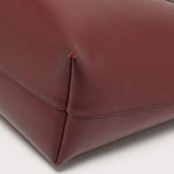 Pre Owned حقيبة يد توم فورد جلد أحمر داكن للتسوق