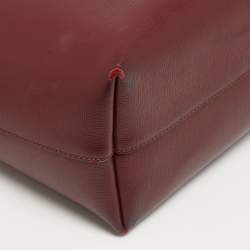 Pre Owned حقيبة يد توم فورد جلد أحمر داكن للتسوق