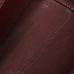 Pre Owned حقيبة يد توم فورد جلد أحمر داكن للتسوق