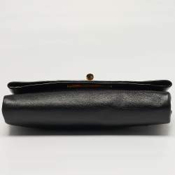 مملوكة مسبقًا Tom Ford Natalia Convertible Black Leather Clutch