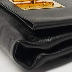 مملوكة مسبقًا Tom Ford Natalia Convertible Black Leather Clutch