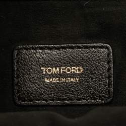 مملوكة مسبقًا Tom Ford Natalia Convertible Black Leather Clutch
