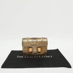 Pre Owned Tom Ford Sienna Metallic Python Leather Shoulder Bag