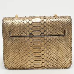 Pre Owned Tom Ford Sienna Metallic Python Leather Shoulder Bag