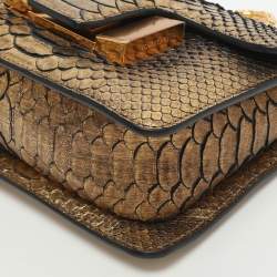 Pre Owned Tom Ford Sienna Metallic Python Leather Shoulder Bag