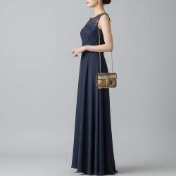 Pre Owned Tom Ford Sienna Metallic Python Leather Shoulder Bag