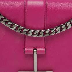 مملوكة مسبقًا حقيبة كتف توم فورد تارا جلد أبيض ذات سلسلة