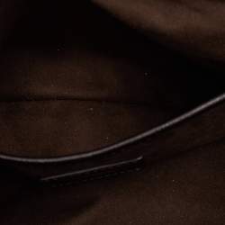 Pre Owned Tom Ford Natalia Dark Brown Nubuck Leather Convertible Clutch