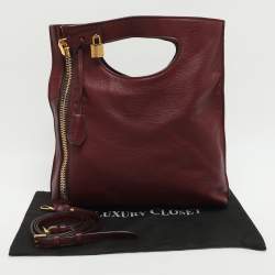 Pre Owned Tom Ford Alix Red Leather Shoulder Bag