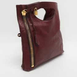 Pre Owned Tom Ford Alix Red Leather Shoulder Bag