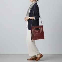 Pre Owned Tom Ford Alix Red Leather Shoulder Bag