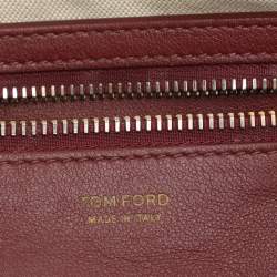 Pre Owned حقيبة توم فورد ناتاليا يد علوية جلد أحمر