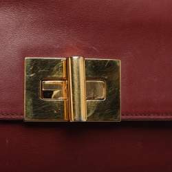 Pre Owned حقيبة توم فورد ناتاليا يد علوية جلد أحمر