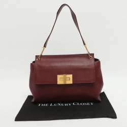 Pre Owned حقيبة توم فورد ناتاليا يد علوية جلد أحمر