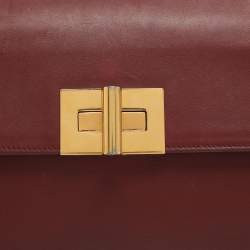 Pre Owned حقيبة توم فورد ناتاليا يد علوية جلد أحمر