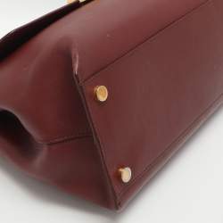 Pre Owned حقيبة توم فورد ناتاليا يد علوية جلد أحمر