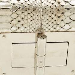 Pre Owned حقيبة كتف توم فورد "ناتاليا" فضي جلود ثعبان