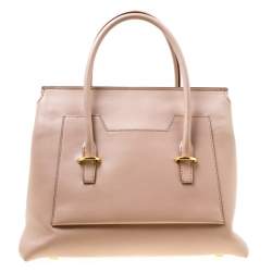 Tom Ford Beige Leather Icon Top Handle Bag