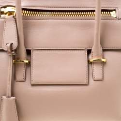 Tom Ford Beige Leather Icon Top Handle Bag