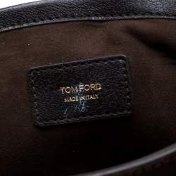 Tom Ford Dark Brown Nubuck leather Natalia Convertible Clutch