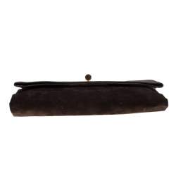 Tom Ford Dark Brown Nubuck leather Natalia Convertible Clutch