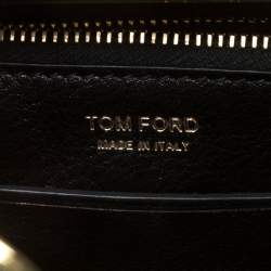 Tom Ford Brown Gems Embellished Ring Clutch