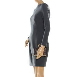 Tom Ford Brown Gems Embellished Ring Clutch