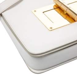 Pre Owned Tom Ford Cream Leather Large Natalia Shoulder Bag