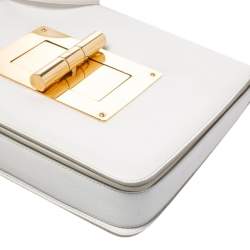 Pre Owned Tom Ford Cream Leather Large Natalia Shoulder Bag