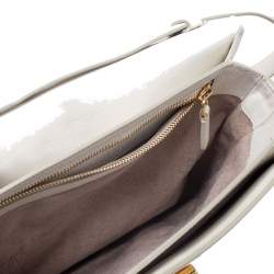 Pre Owned Tom Ford Cream Leather Large Natalia Shoulder Bag