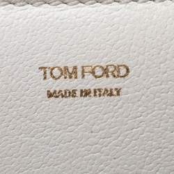 Pre Owned Tom Ford Cream Leather Large Natalia Shoulder Bag