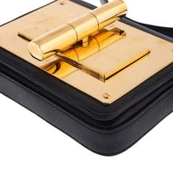 Pre Owned Tom Ford Black Leather Small Natalia Crossbody Bag
